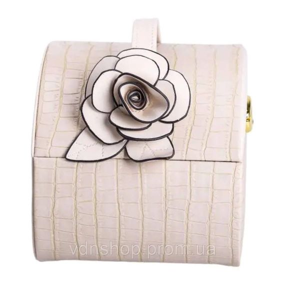 Скринька для прикрас з еко шкіри 3 яруси із замком органайзер для ювелірних виробів HP-5-21BE | Зображення 8