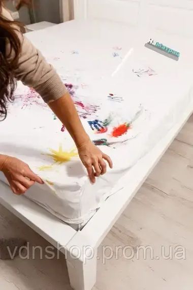 Наматрасник непромокаемый Аквастоп с тканевым бортом и резинкой (100*200)