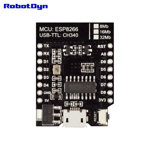 Контролер для розробки WIFI D1 MINI ESP8266 CH340G | Зображення 1