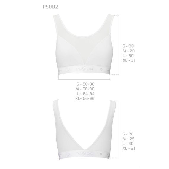 Топ с прозрачной вставкой Passion PS002 TOP white, size XL | Зображення 4