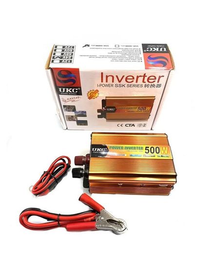 Инвертор автомобильный преобразователь напряжения UKC SSK-500W 12V | Зображення 4