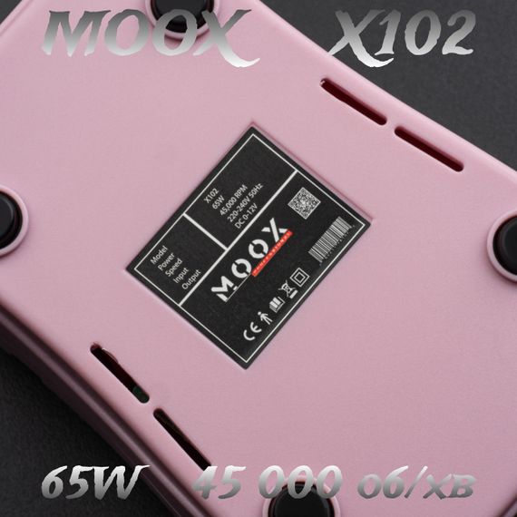 Рожевий фрезер Moox X102 45тис. об/хв, 65W для манікюру і педикюру | Зображення 4