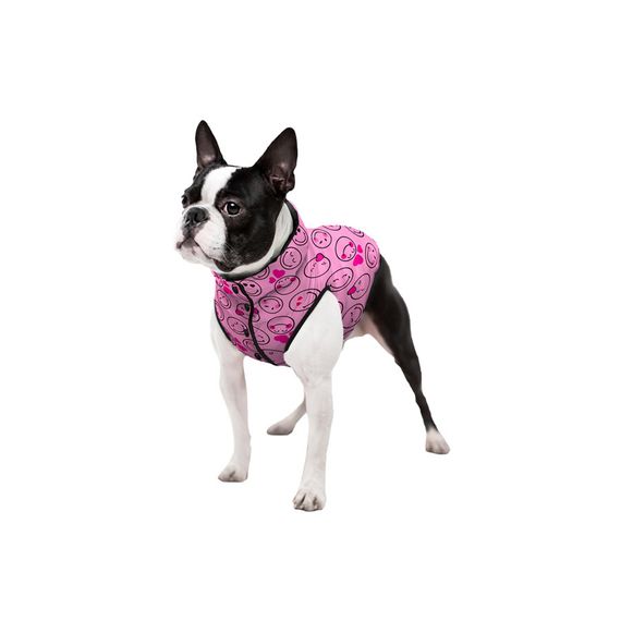 Курточка для собак WAUDOG Clothes малюнок "Смайли на рожевому", S35, В 47-50 см, С 30-33 см | Зображення 2