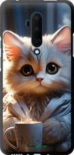 Чохол на OnePlus 7T Pro Білий кіт "5646b-1810-2448"
