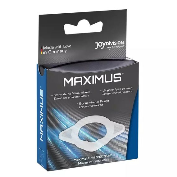 Ерекційне кільце Joy Division Maximus S прозоре, 1.7 см Sex Aura | Зображення 1