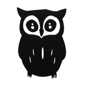 Дзеркальний декор акриловий самоклейний Сова чорна (D) SW-00002493