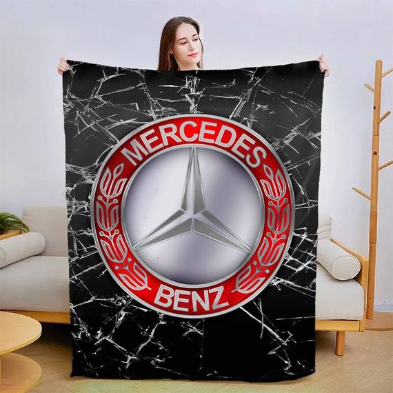 Плед 3D Mercedes-Benz RED 13447 135х160 см