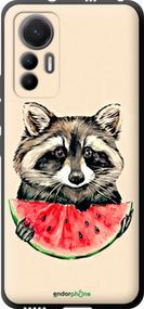 Чохол на Xiaomi 12 Lite Єнотик з кавуном "4605b-2579-2448"