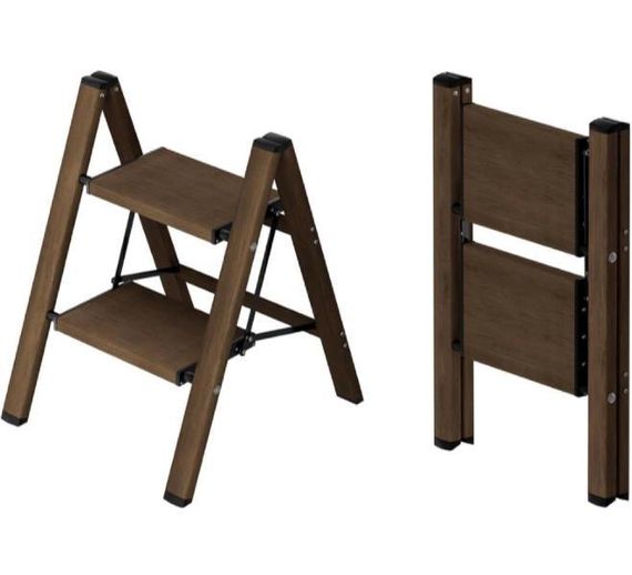 Стремянка алюминиевая ladder AND L0202, легкая, широкие ступени | Зображення 1