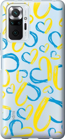 Чехол на Xiaomi Redmi Note 10 Pro Сердца UA "5292u-2297-17620"