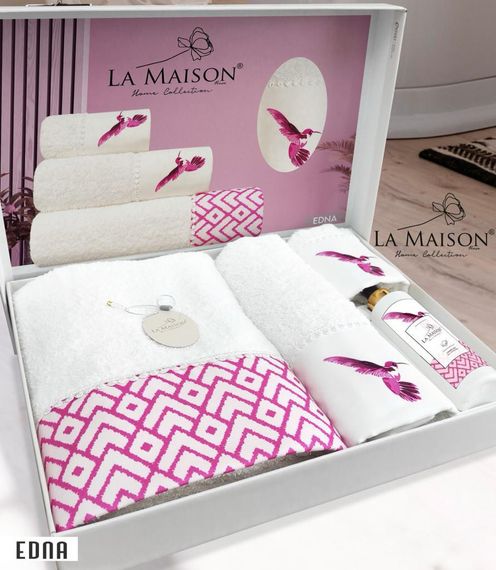 Подарунковий набір рушників La Maison, 3 шт. з ароматом Edna