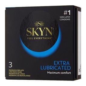 Безлатексні преміум-презервативи SKYN Ekstra Nawilżanel 3 шт, ультратонкі, на 40 % більше змазки