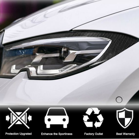 Вії на фари (2018-2022, Карбон) для BMW 3 серія G20/21 2018- рр | Зображення 2