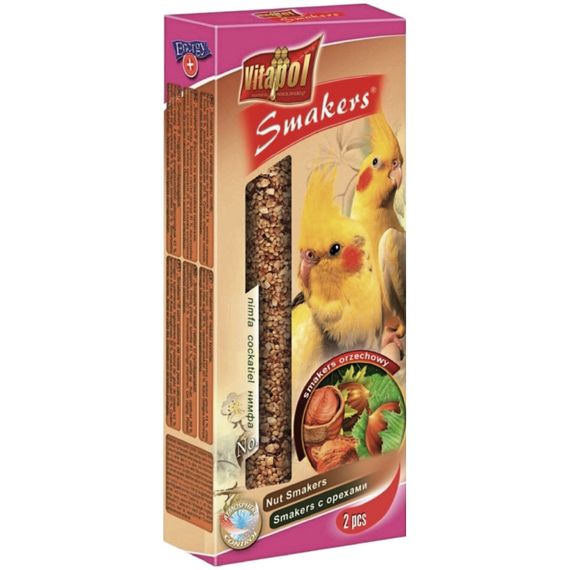 Корм для німф Vitapol Smakers Snack снекі з горіхами 2 шт / 80 г (5904479022073) | Зображення 1