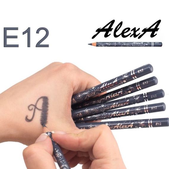 Олівець для очей WoBs Alexa eye contour pencil - E12 сіро-блакитний (матовий) | Зображення 3