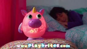 Світильник-проектор Playbrites Єдиноріг | Оригінальний світильник у дитячу | Нічник дитячий бездротовий