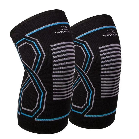 Наколінники спортивні PowerPlay PP-4099 Knee SupportЧорно/Сині L/XL (пара)