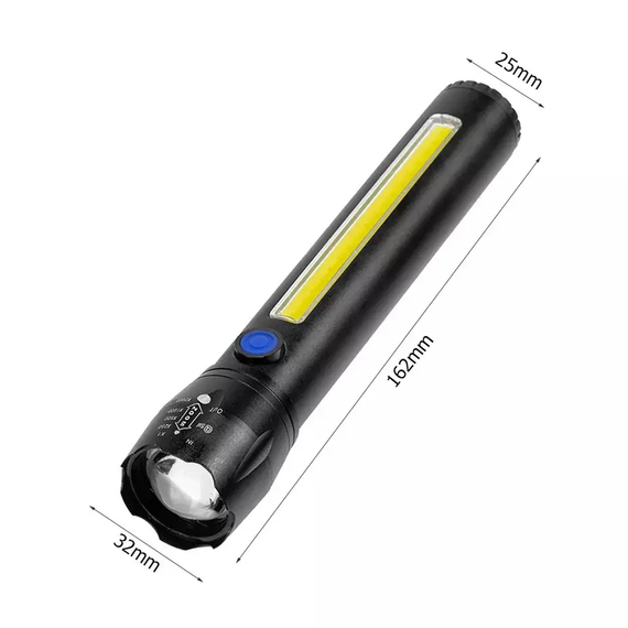 Акумуляторний ліхтар 2в1 BL-C63 P50, з USB, 3 режими | Зображення 2