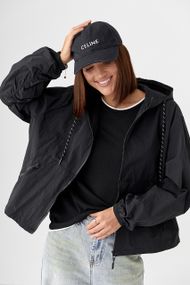 Жіноча вітровка з капюшоном - чорний цвет, ONE SIZE (є розміри)
