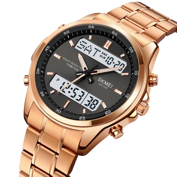 Чоловічий годинник Skmei 2049RGWT Rose Gold-White | Зображення 1