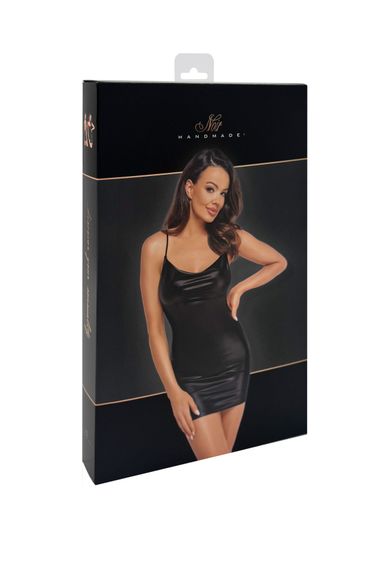 Сукня Noir Handmade F307 Mirage, L, black, міні, під латекс, відкрита спина, декор зі стразів | Зображення 6