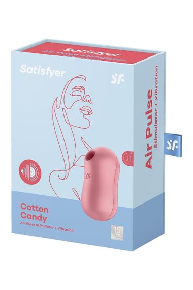 Вакуумний стимулятор із вібрацією Satisfyer Cotton Candy Light Red Sex Aura | Зображення 6