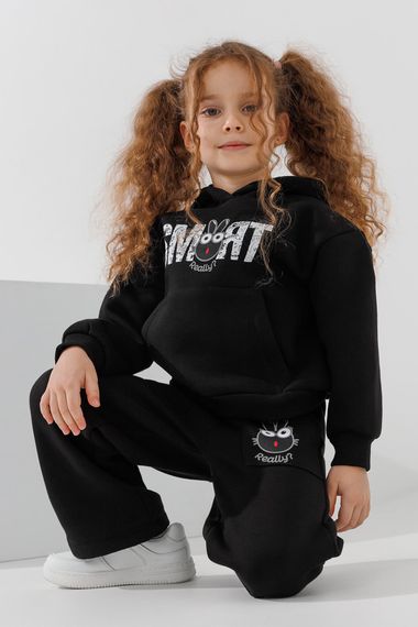 Костюм худі+штани для дiвчинки Firesh 48 92 см Чорний shop (2000990861597) | Зображення 1