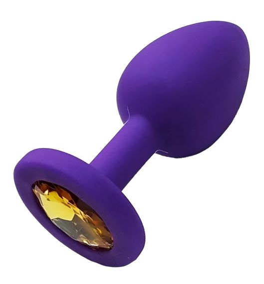 Силиконовая анальная пробка с кристаллом SKN KSIL-14M ( размер M ) sexstyle