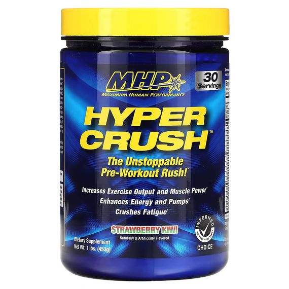 Hyper Crush, Pre-Workout 453 g (Strawberry Kiwi)