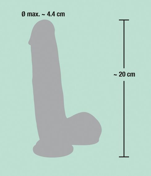 Фалоімітатор з мошонкою - Medical Silicone Dildo, 20 см Sex Aura | Зображення 5