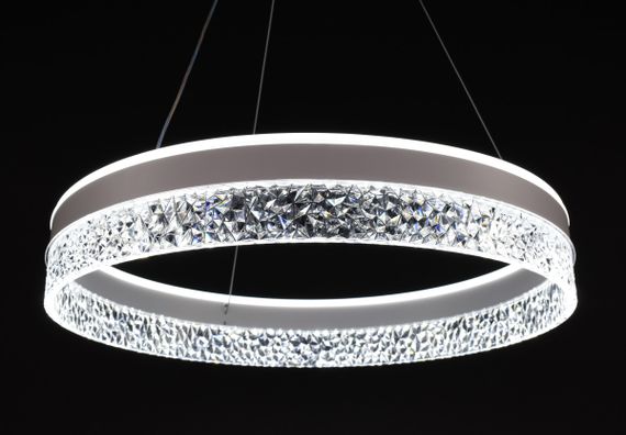 Люстра світлодіодна підвісна LED світильник для квартири на стелю лед 27437 Білий 25-140х50х50 см. | Зображення 6