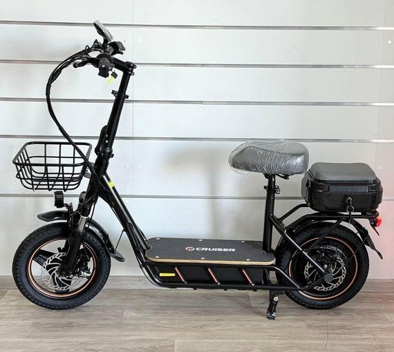 Електросамокат CRUZZER C1-PRO 1000W 48V 15Ah до 50 км/год електроскутер з сидінням та кошиком | Зображення 1