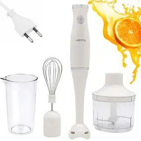 Блендер занурювальний 4в1, 450Вт, VENTO VHB-07 / Блендер подрібнювач / Ручний блендер / Кухонний міксер блендер