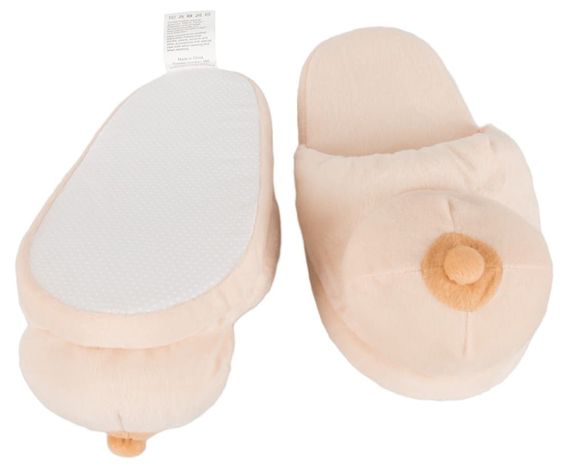 Тапочки-прикол Orion Boob Slippers розмір 42-45 Бежеві | Зображення 2