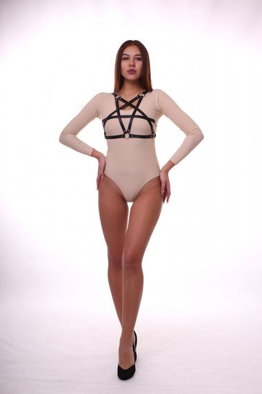 Портупея Candy Hero "А5", экокожа, ручная работа, черный sexstyle