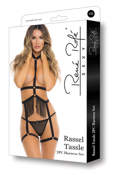 Портупея з пензликами RASSEL TASSLE 2PC HARNESS SET BLACK, OS | Зображення 2