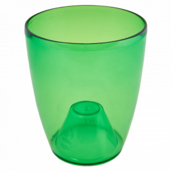 Вазон Орхідея 20*24см зелений прозорий Алеана