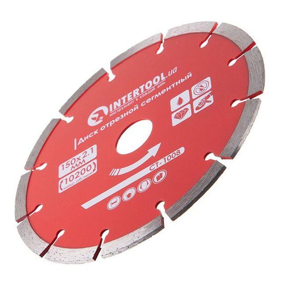 Диск відрізний сегментний 150 мм, алмазний 22-24% INTERTOOL CT-1008 | Зображення 2