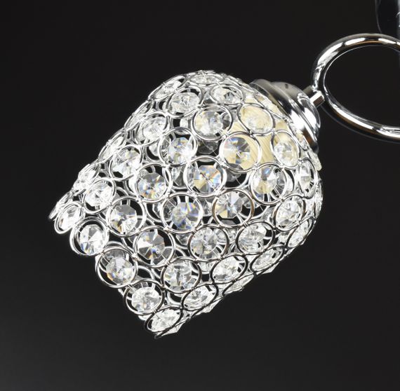 Люстра стельова на 2 лампочки 25117 Хром 24х20х48 см. | Зображення 1