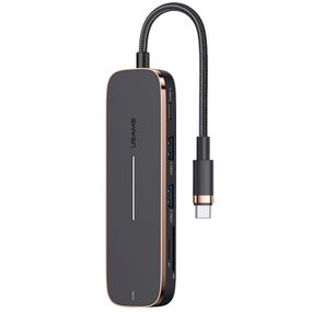 Уценка Переходник HUB Usams US-SJ575 6in1 Multifunctional (Type-C to 2USB+Type-C+Micro SD+SD+HDMI)