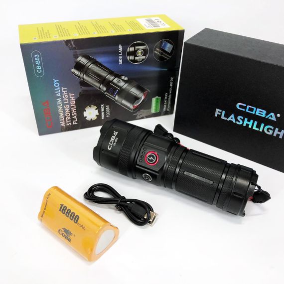 Портативный фонарь с функцией зарядки CB-B53-TG, Тактический сверхъяркий светодиодный фонарь AL-39 | Зображення 8