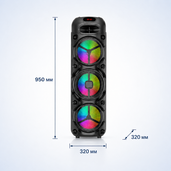 Колонка з мікрофонами ZQS8308 / Колонка Bluetooth / Акустична система на три динаміки | Зображення 3