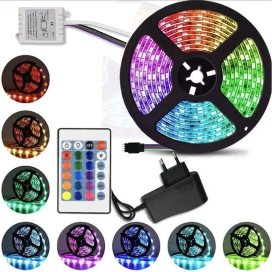 Світлодіодна стрічка LED Tape 5050 RGB 12V 4,5м з пультом дистанційного керування на 16 кольорів XPRO (42779-5050 RGB_176) | Зображення 1