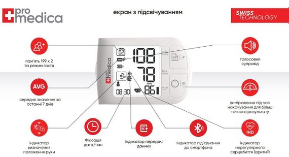 Говорящий тонометр Promedica Bangle Smart автоматический на запястье гарантия 10 лет | Зображення 4