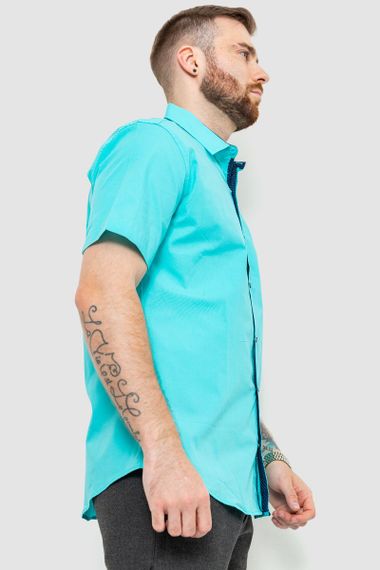 Рубашка мужская классическая  -уценка, цвет бирюзовый, 214R7115-U-3 | Зображення 2