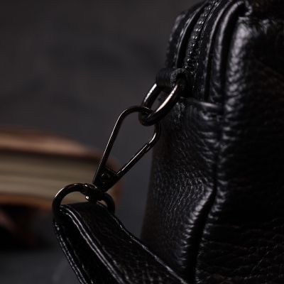 Сумка Vintage Жіноча з м&apos;якої натуральної шкіри Чорна (22375) | Зображення 8