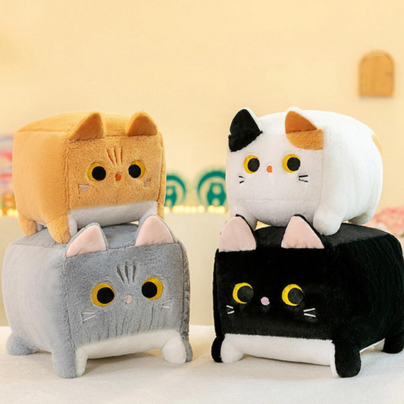 М'яка плюшева іграшка сірий Кіт-Кубик 40 см знижка | Зображення 6