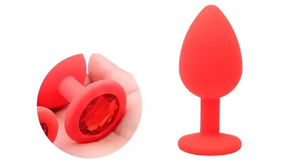 Силіконова анальна пробка з кристалом SKN KSIL-24S ( розмір S) sexstyle