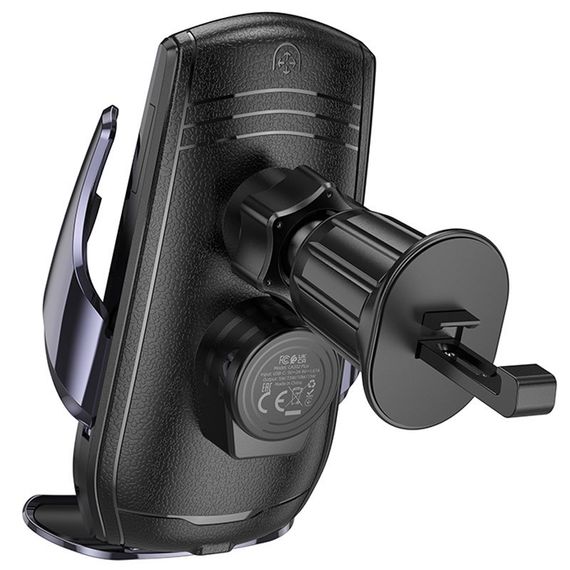 Автодержатель с БЗУ Hoco CA202 Plus Black | Зображення 3