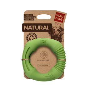 Іграшка для собак WAUDOG Fun Natural Кільце, біорозкладна гума, 12 см, зелена